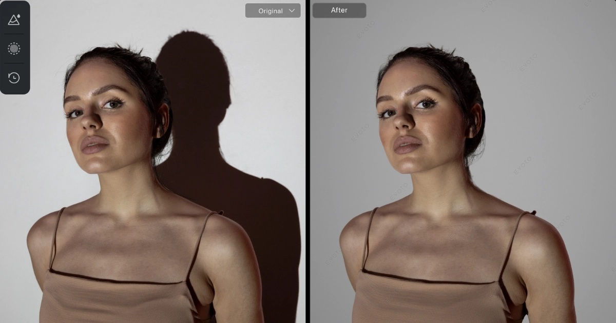Portrait Background Shadow Removal - AI generated portrait by Remove Shadow From Photo AI